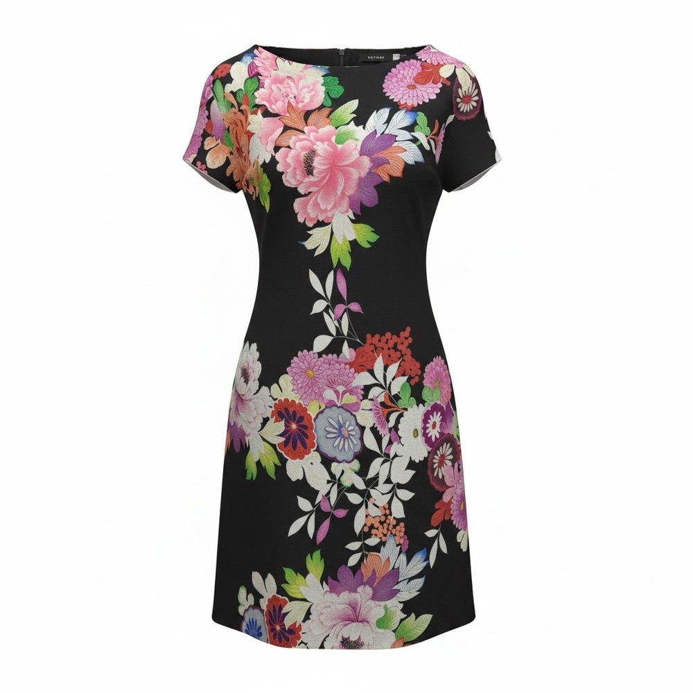 Natori Midi Dress with Floral Design